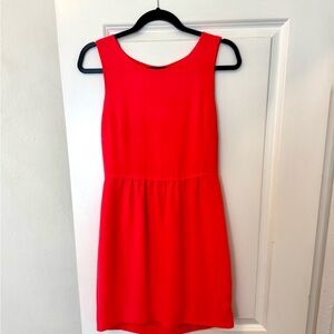 J. Crew Coral Scoop Neck Midi Sundress